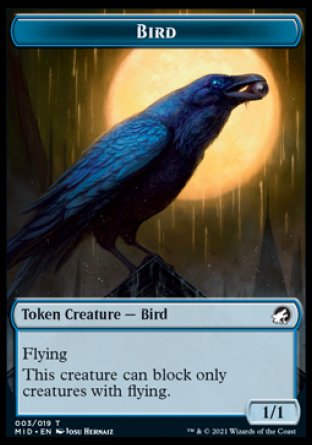 Wolf // Bird Double-Sided Token [Innistrad: Midnight Hunt Tokens] | North Valley Games