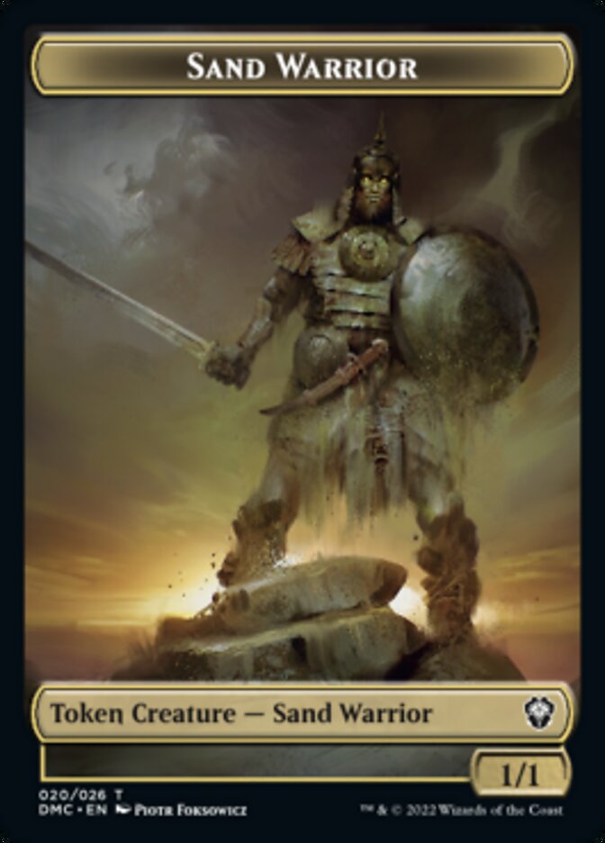 Sand Warrior Token [Dominaria United Commander Tokens] | North Valley Games