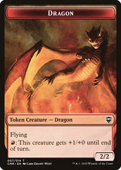 Dragon // Golem Double-Sided Token [Commander Legends Tokens] | North Valley Games
