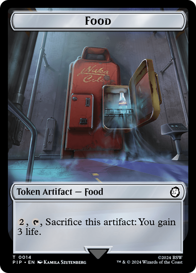 Robot // Food (0014) Double-Sided Token [Fallout Tokens] | North Valley Games