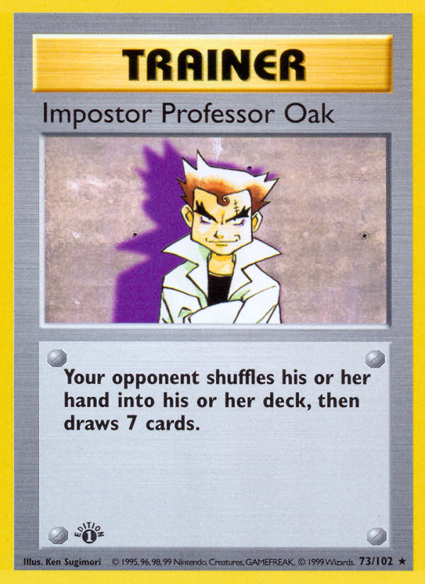 Impostor Professor Oak (73/102) (Shadowless) [Base Set 1st Edition] | North Valley Games