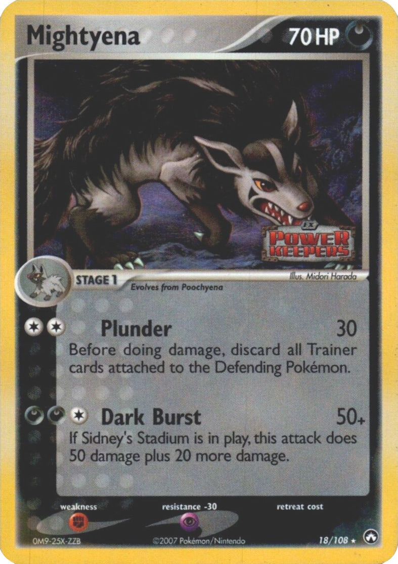 Mightyena (18/108) (Stamped) [EX: Power Keepers] | North Valley Games