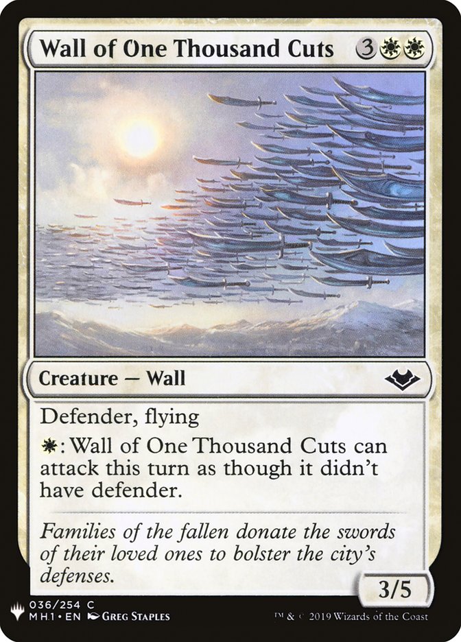 Wall of One Thousand Cuts [Mystery Booster] | North Valley Games
