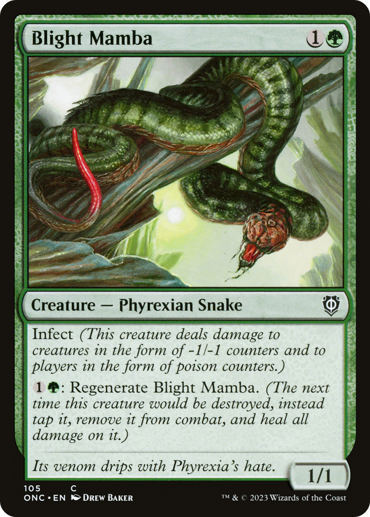 Blight Mamba [Phyrexia: All Will Be One Commander] | North Valley Games