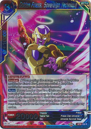 Golden Frieza, Sovereign Technique (BT9-106) [Universal Onslaught] | North Valley Games