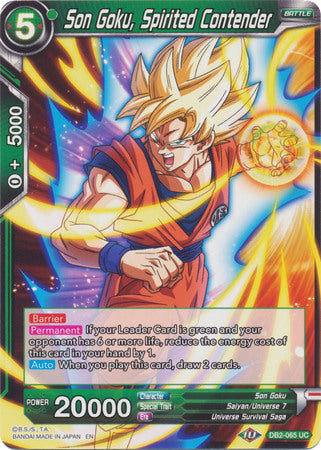 Son Goku, Spirited Contender (DB2-065) [Divine Multiverse] | North Valley Games