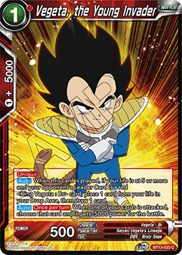 Vegeta, the Young Invader (Common) (BT13-023) [Supreme Rivalry] | North Valley Games