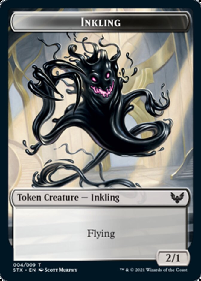 Inkling // Spirit Double-Sided Token [Strixhaven: School of Mages Tokens] | North Valley Games