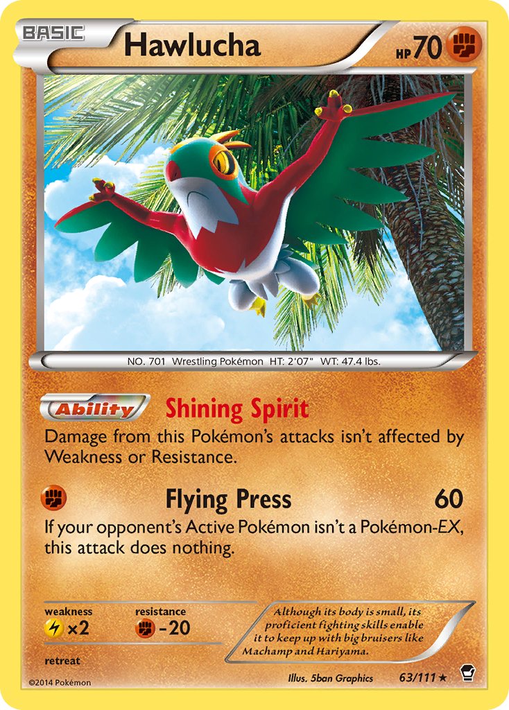 Hawlucha (63/111) (Cosmos Holo) (Blister Exclusive) [XY: Furious Fists] | North Valley Games