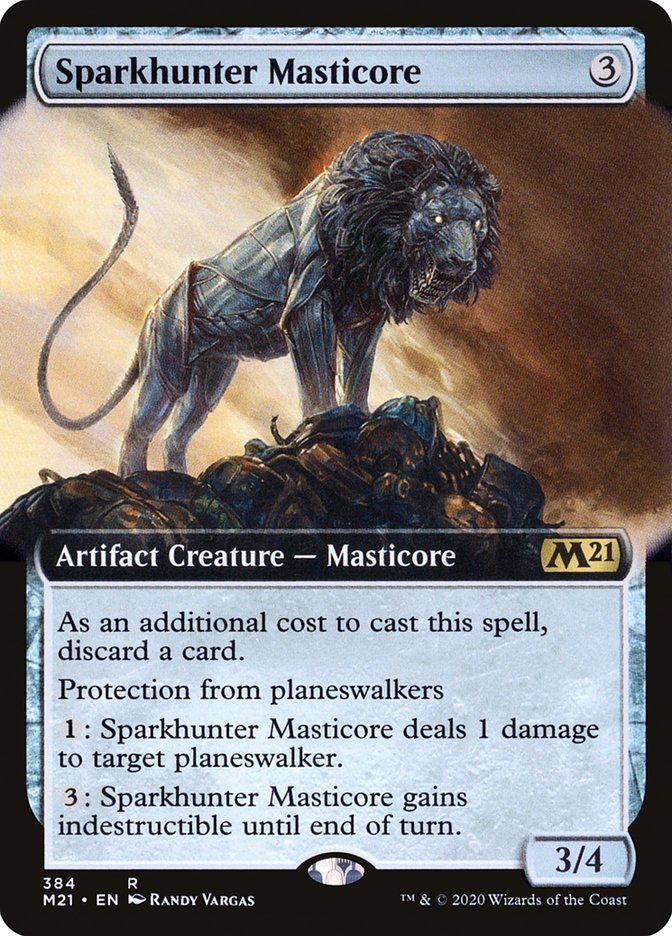 Sparkhunter Masticore (Extended Art) [Core Set 2021] | North Valley Games