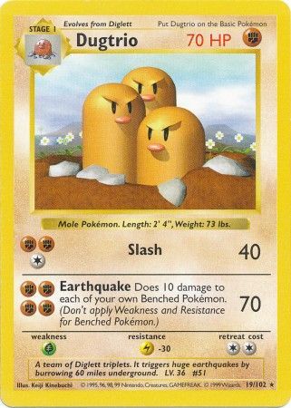 Dugtrio (19/102) [Base Set Shadowless Unlimited] | North Valley Games