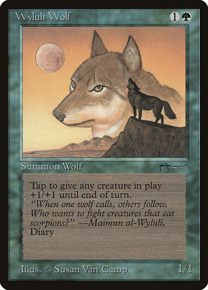 Wyluli Wolf (Light Mana Cost) [Arabian Nights] | North Valley Games