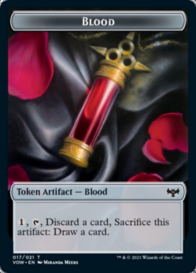 Blood // Vampire (016) Double-Sided Token [Innistrad: Crimson Vow Tokens] | North Valley Games