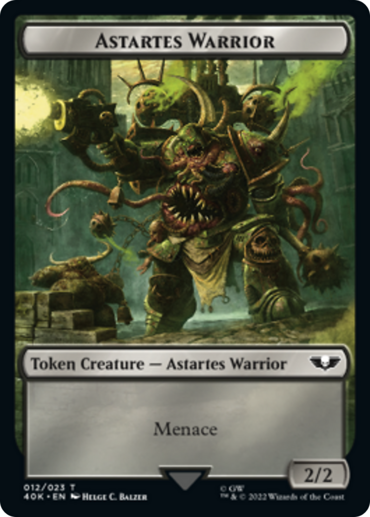 Astartes Warrior // Plaguebearer of Nurgle Double-Sided Token [Warhammer 40,000 Tokens] | North Valley Games
