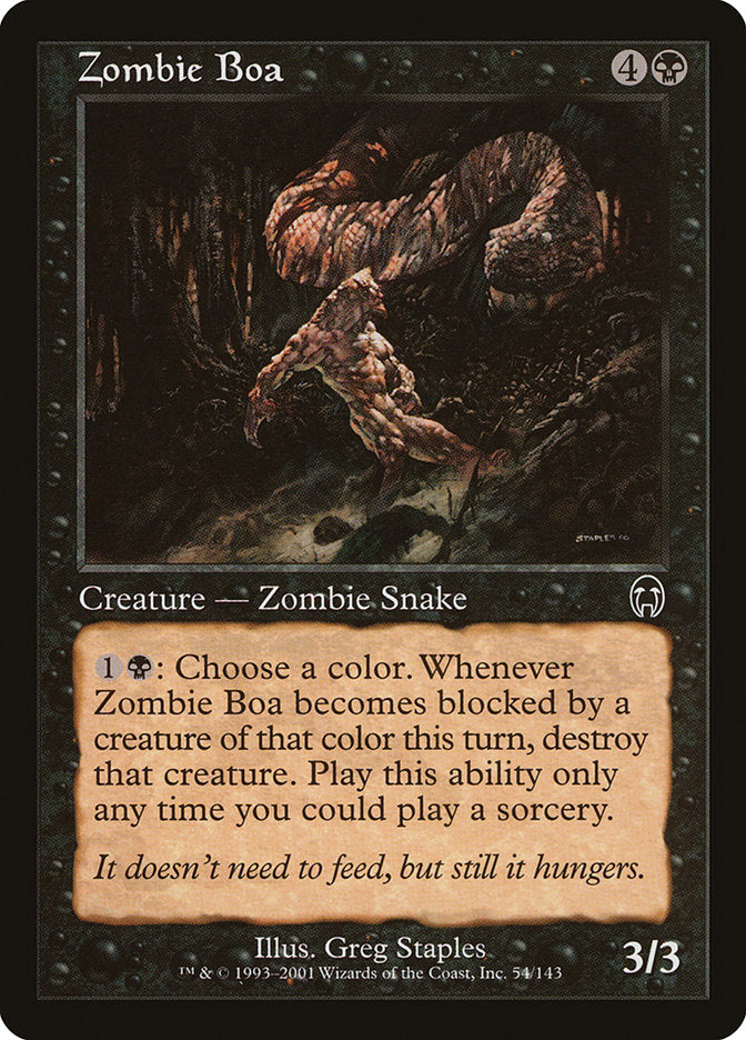 Zombie Boa [Apocalypse] | North Valley Games