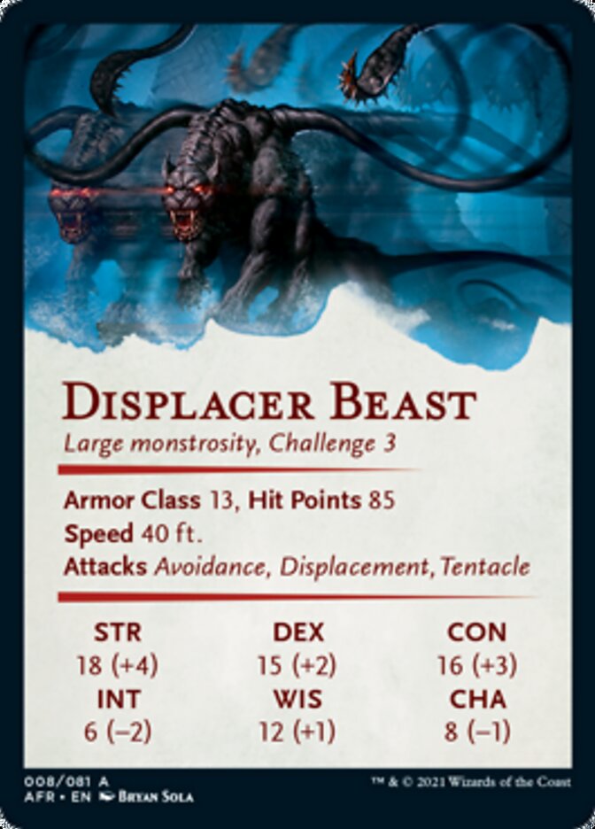 Displacer Beast Art Card [Dungeons & Dragons: Adventures in the Forgotten Realms Art Series] | North Valley Games