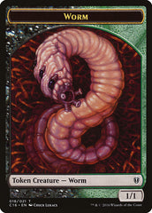 Zombie // Worm Double-Sided Token [Commander 2016 Tokens] | North Valley Games