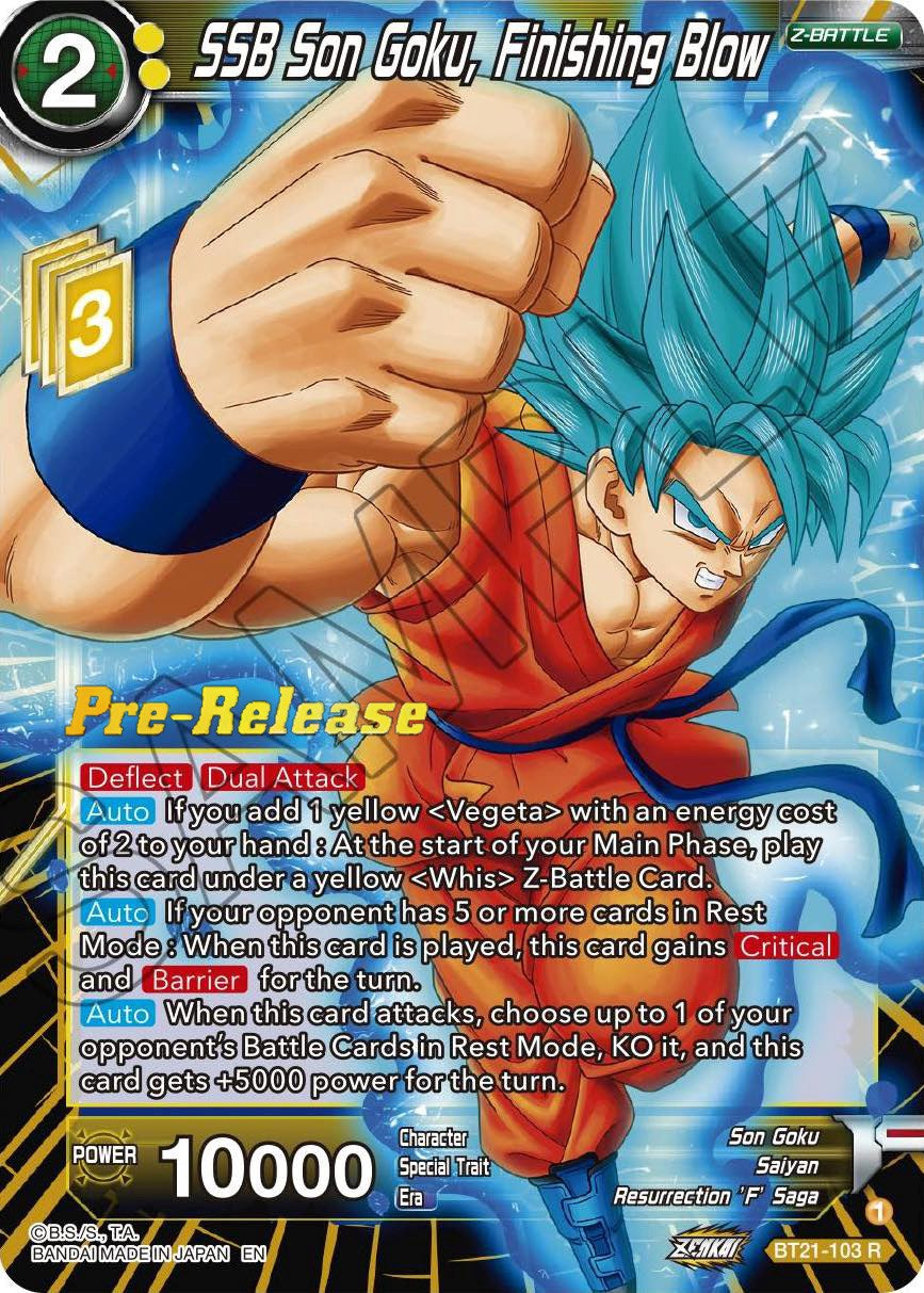 SSB Son Goku, Finishing Blow (BT21-103) [Wild Resurgence Pre-Release Cards] | North Valley Games