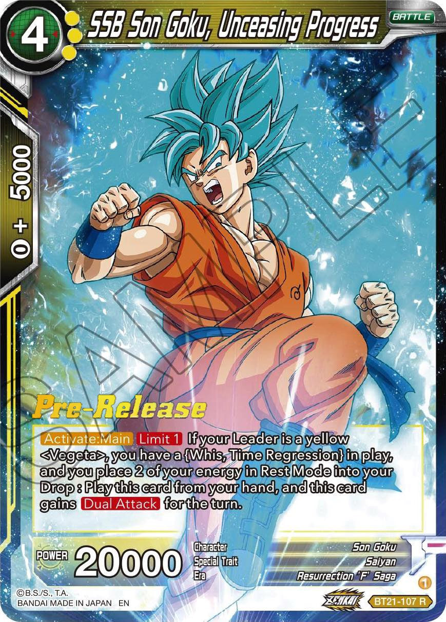 SSB Son Goku, Unceasing Progress (BT21-107) [Wild Resurgence Pre-Release Cards] | North Valley Games