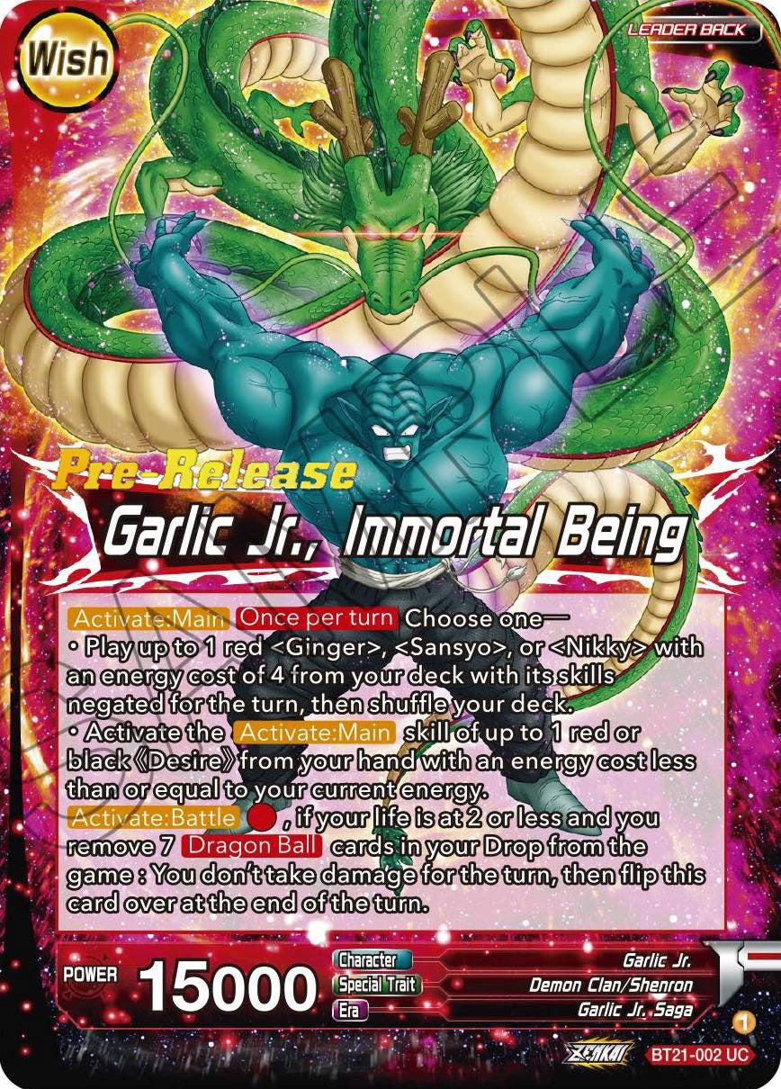 Garlic Jr. // Garlic Jr., Immortal Being (BT21-002) [Wild Resurgence Pre-Release Cards] | North Valley Games