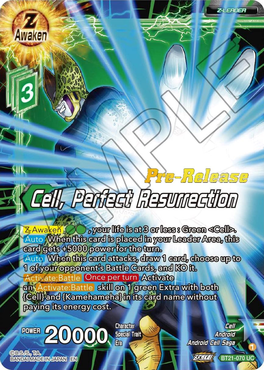 Cell, Perfect Resurrection (BT21-070) [Wild Resurgence Pre-Release Cards] | North Valley Games