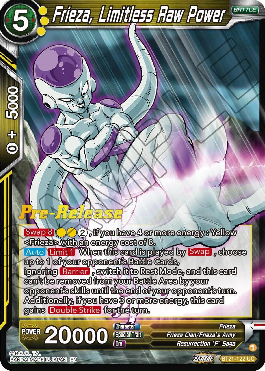 Frieza, Limitless Raw Power (BT21-122) [Wild Resurgence Pre-Release Cards] | North Valley Games