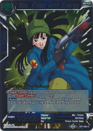 Mai, Filled with Energy (BT7-034_PR) [Assault of the Saiyans Prerelease Promos] | North Valley Games