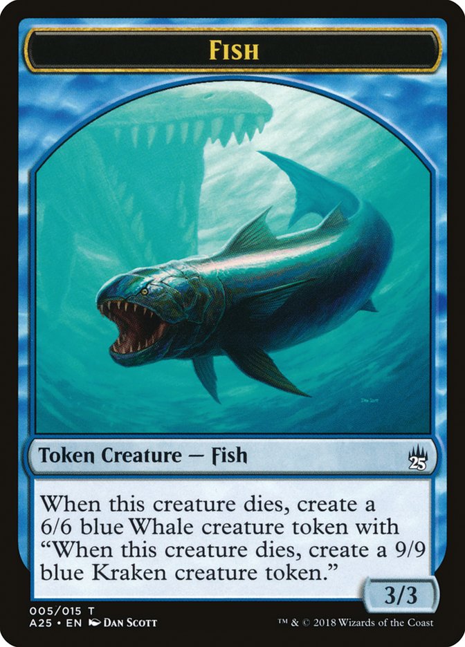 Fish // Kraken Double-Sided Token [Masters 25 Tokens] | North Valley Games