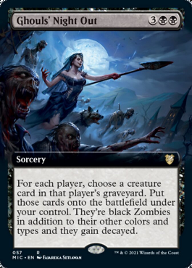 Ghouls' Night Out (Extended Art) [Innistrad: Midnight Hunt Commander] | North Valley Games