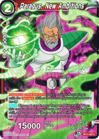 Paragus, New Ambitions (BT11-022) [Vermilion Bloodline 2nd Edition] | North Valley Games