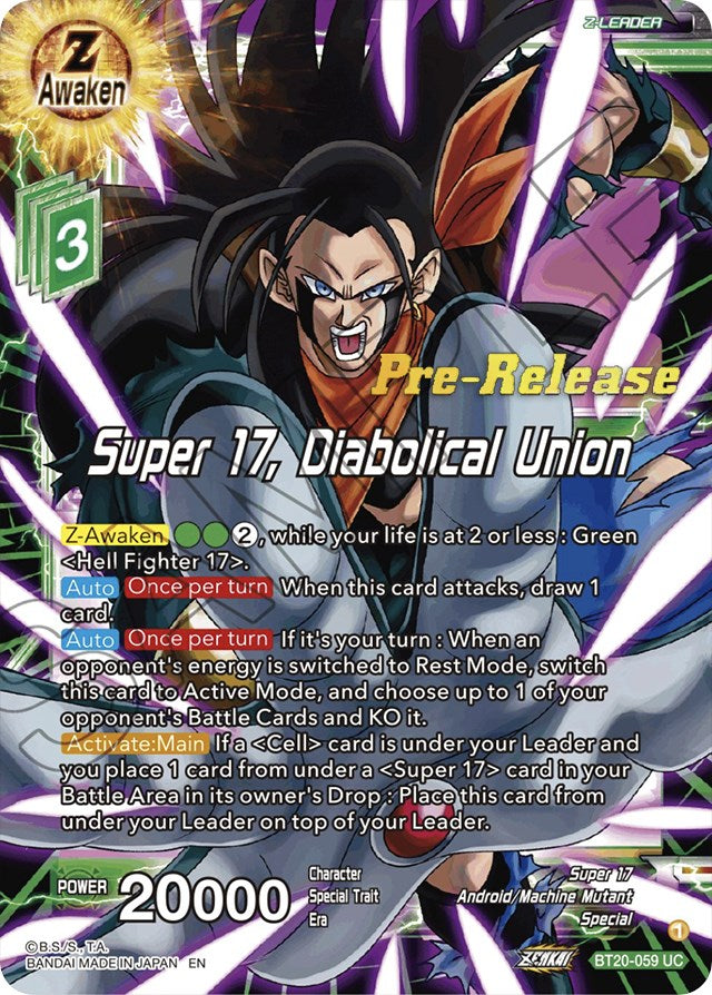 Super 17, Diabolical Union (BT20-059) [Power Absorbed Prerelease Promos] | North Valley Games