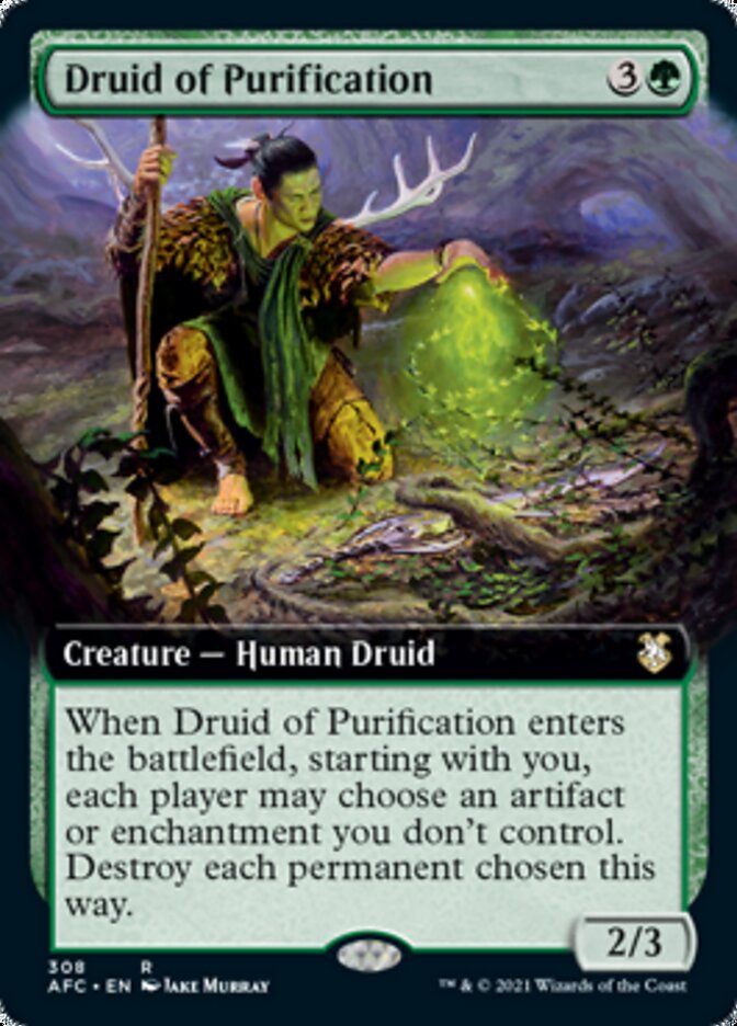 Druid of Purification (Extended Art) [Dungeons & Dragons: Adventures in the Forgotten Realms Commander] | North Valley Games