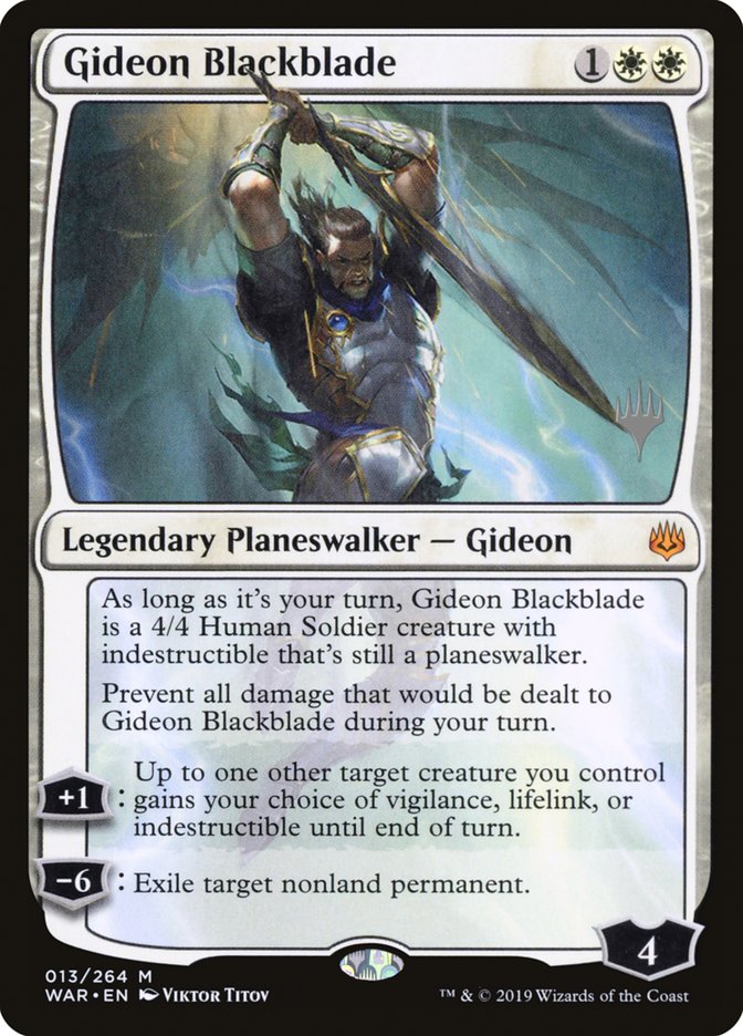 Gideon Blackblade (Promo Pack) [War of the Spark Promos] | North Valley Games
