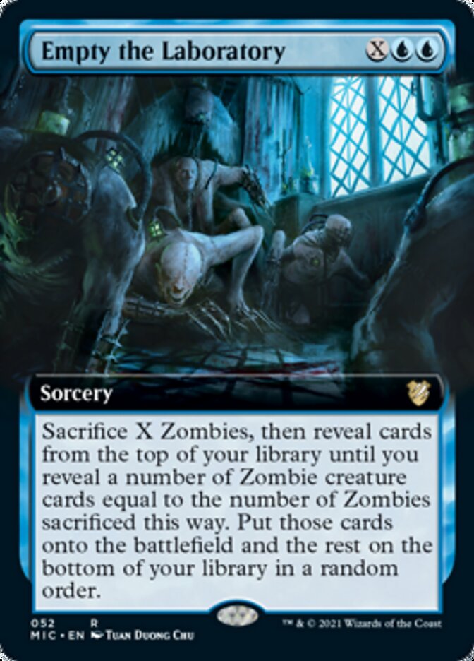 Empty the Laboratory (Extended Art) [Innistrad: Midnight Hunt Commander] | North Valley Games