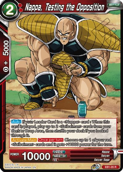 Nappa, Testing the Opposition (EB1-05) [Battle Evolution Booster] | North Valley Games