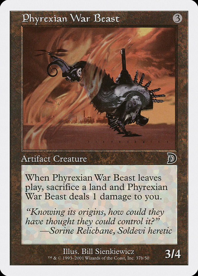 Phyrexian War Beast (Signature on Right) [Deckmasters] | North Valley Games
