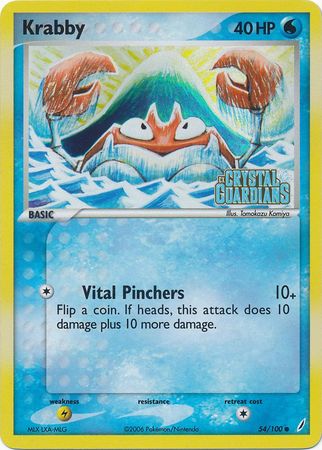 Krabby (54/100) (Stamped) [EX: Crystal Guardians] | North Valley Games