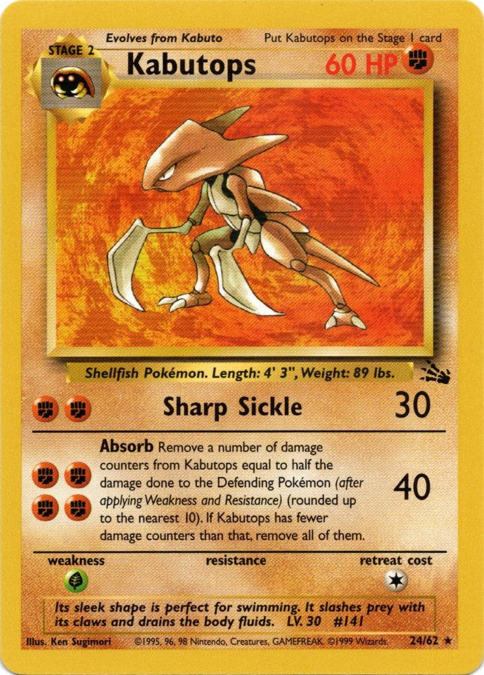 Kabutops (24/62) [Fossil Unlimited] | North Valley Games