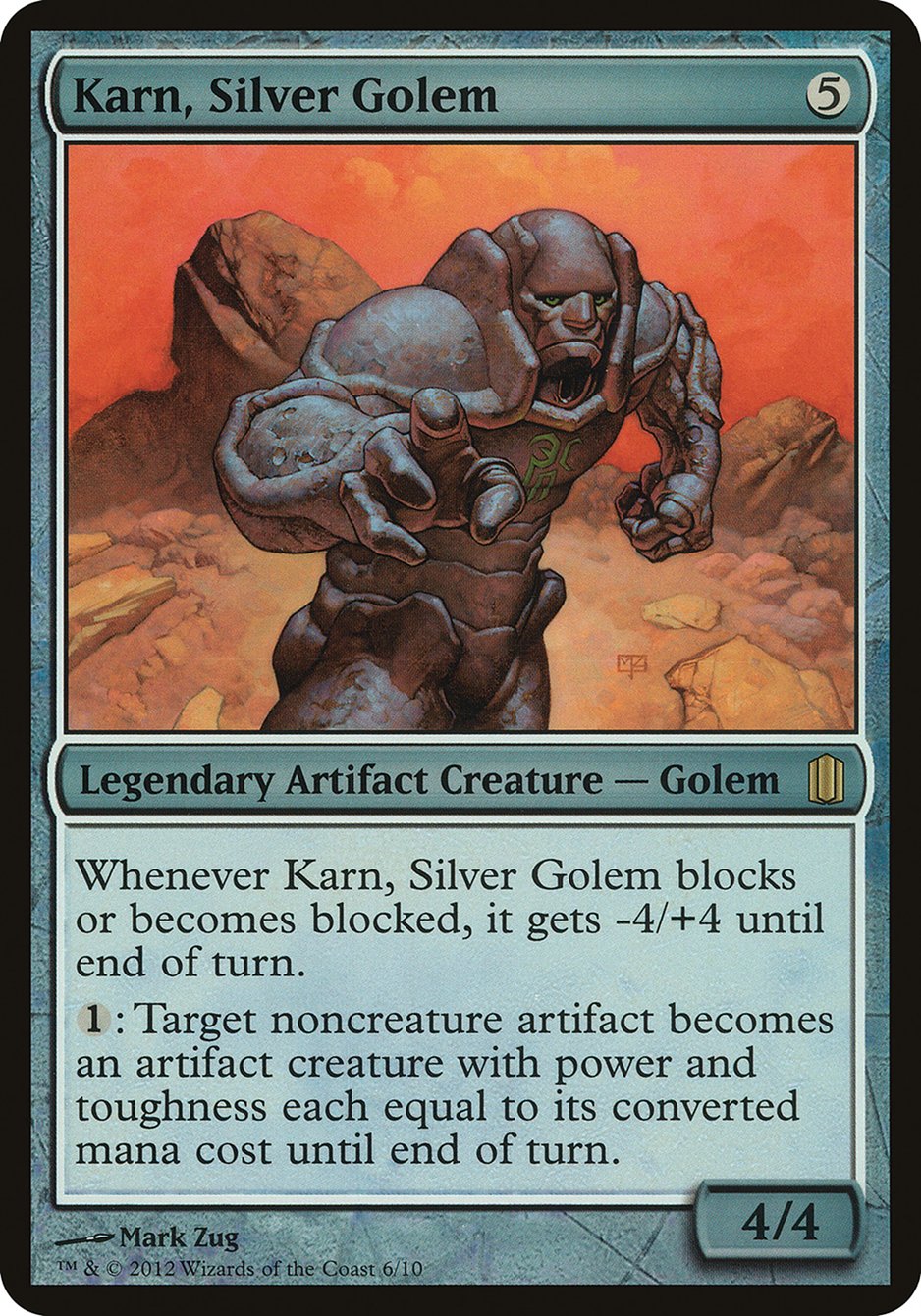 Karn, Silver Golem (Oversized) [Commander's Arsenal Oversized] | North Valley Games