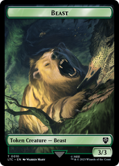 Beast // Treefolk Double Sided Token [The Lord of the Rings: Tales of Middle-Earth Commander Tokens] | North Valley Games