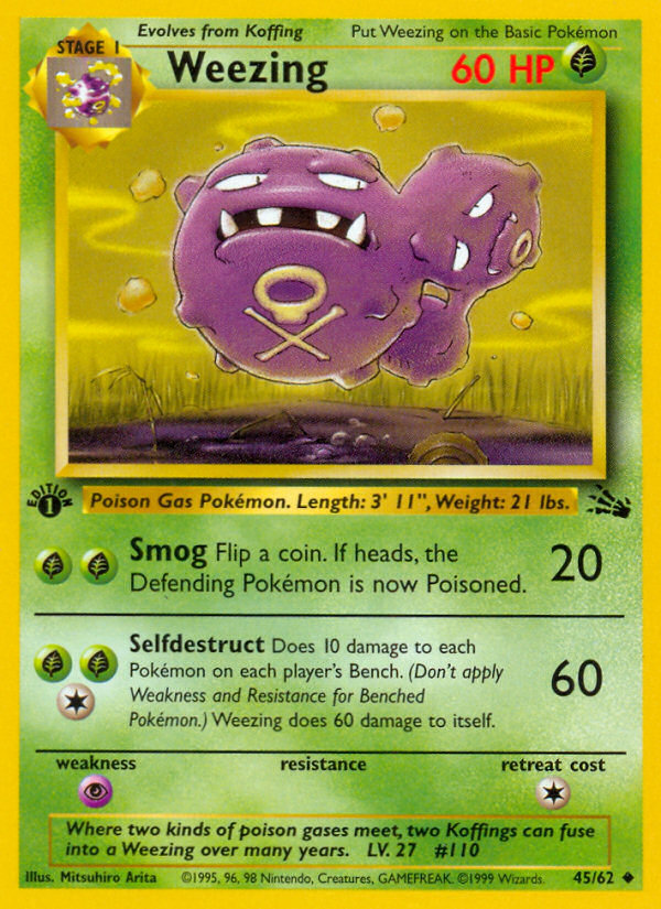 Weezing (45/62) [Fossil 1st Edition] | North Valley Games