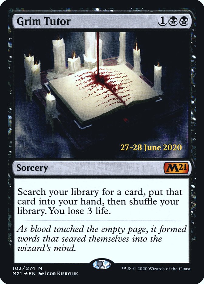 Grim Tutor [Core Set 2021 Prerelease Promos] | North Valley Games