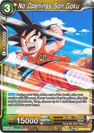 No Openings Son Goku (BT3-090) [Cross Worlds] | North Valley Games