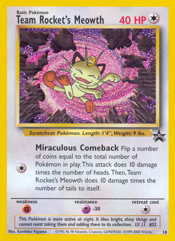 Team Rocket's Meowth (18) [Wizards of the Coast: Black Star Promos] | North Valley Games