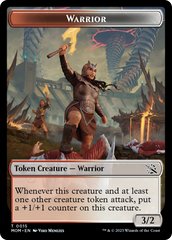 Warrior // Dinosaur Double-Sided Token [March of the Machine Tokens] | North Valley Games