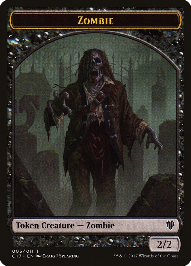 Vampire // Zombie Double-Sided Token [Commander 2017 Tokens] | North Valley Games