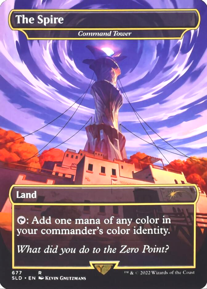 Command Tower - The Spire (Borderless) [Secret Lair Drop Promos] | North Valley Games