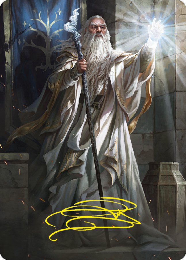 Gandalf the White Art Card (Gold-Stamped Signature) [The Lord of the Rings: Tales of Middle-earth Art Series] | North Valley Games