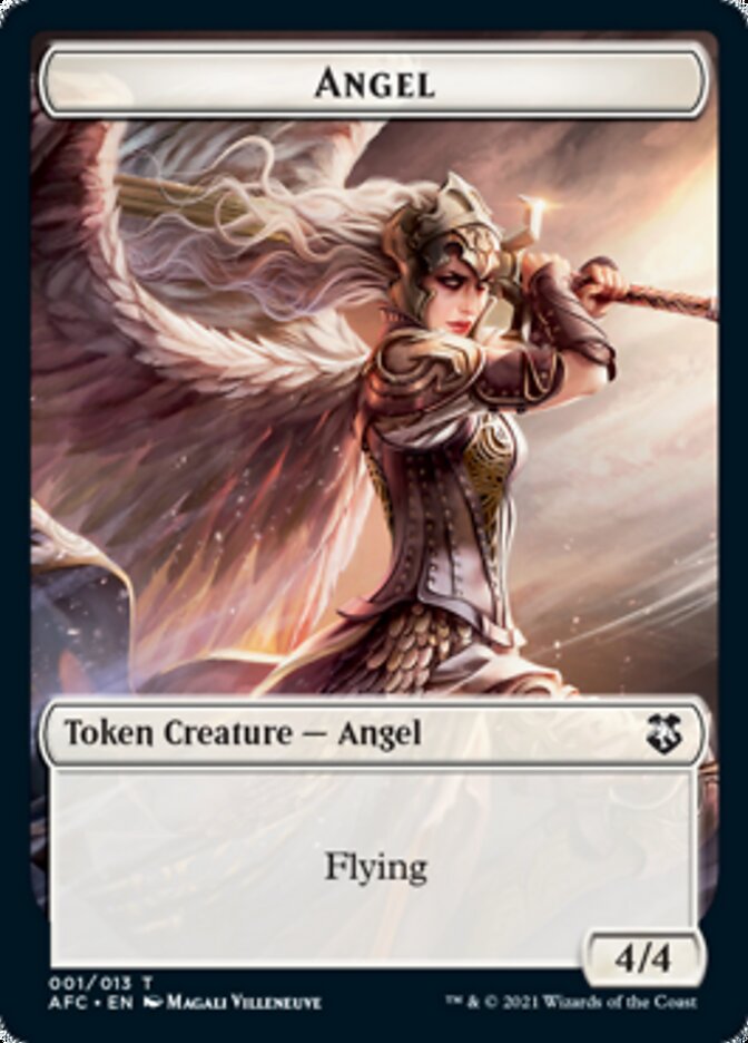 Angel // Saproling Double-Sided Token [Dungeons & Dragons: Adventures in the Forgotten Realms Commander Tokens] | North Valley Games