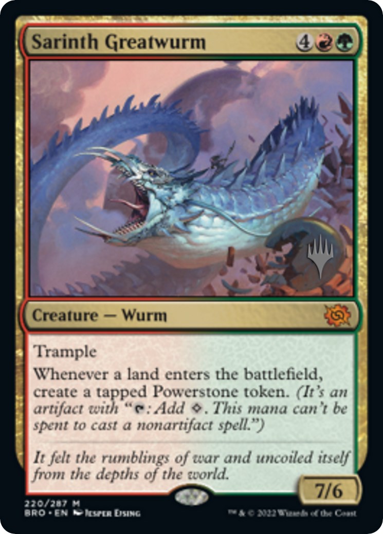 Sarinth Greatwurm (Promo Pack) [The Brothers' War Promos] | North Valley Games